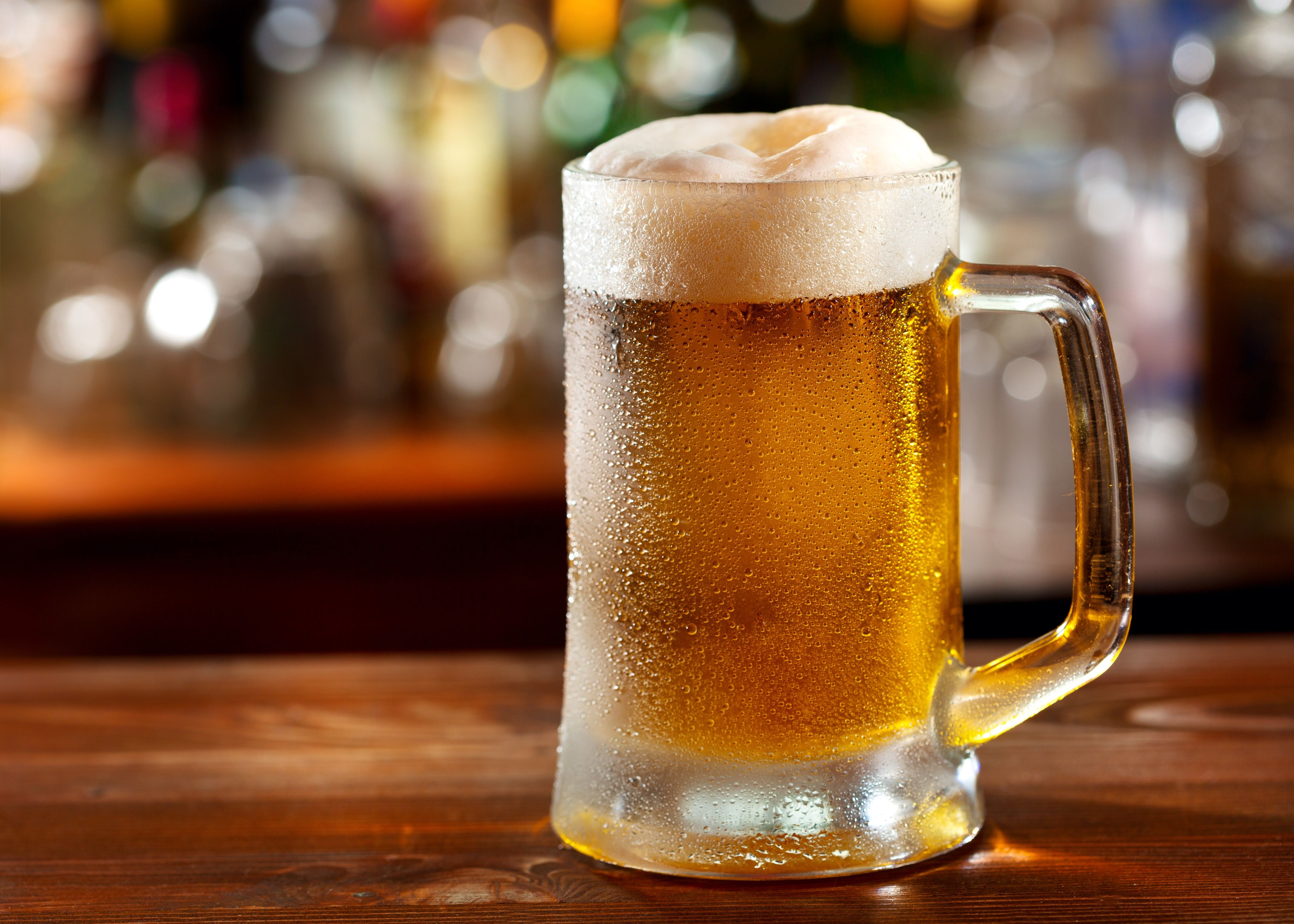 clear glass beer mug with beer