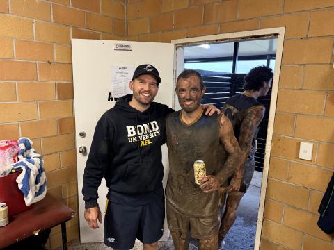 Kain Ford and Nick Scott after Burleigh game