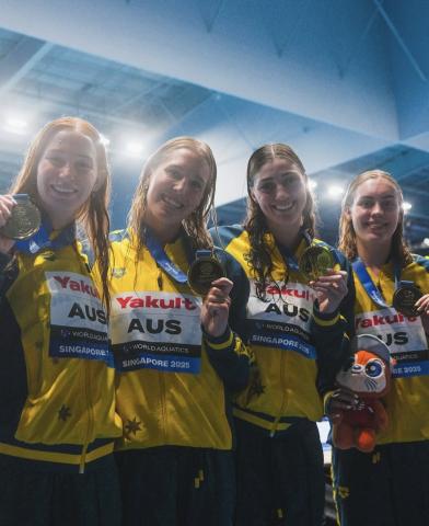 Aus 4x100m women's freestyle relay win