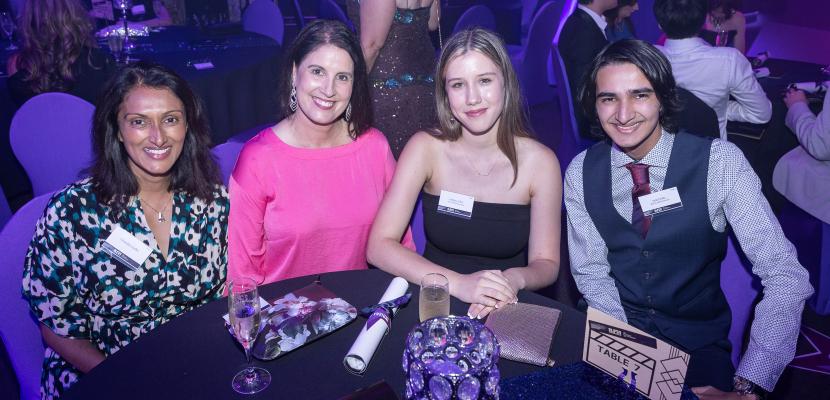 Indiana Allen (second from right) with friends and family at the BUFTA Gala event