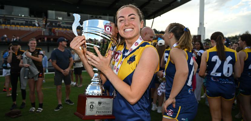 AFLW Paris with cup