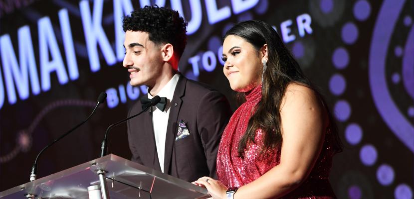 Student speakers at the Indigenous Gala