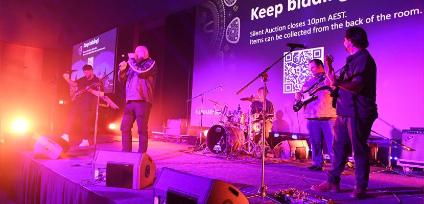 The auction takes place on stage at the Indigenous Gala