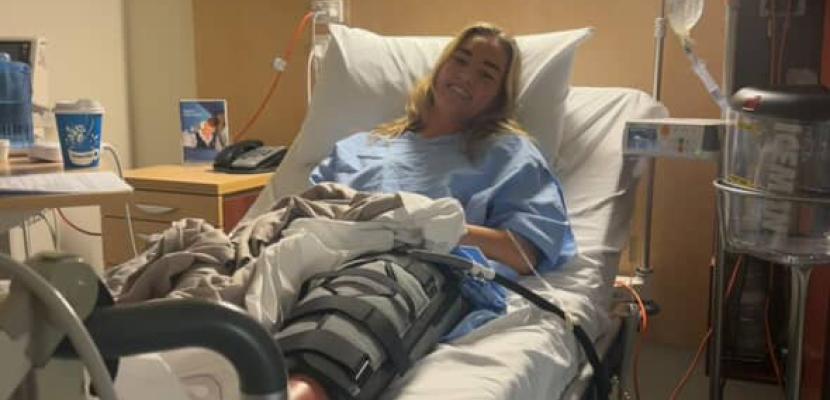 Charlie Adamson post ACL surgery