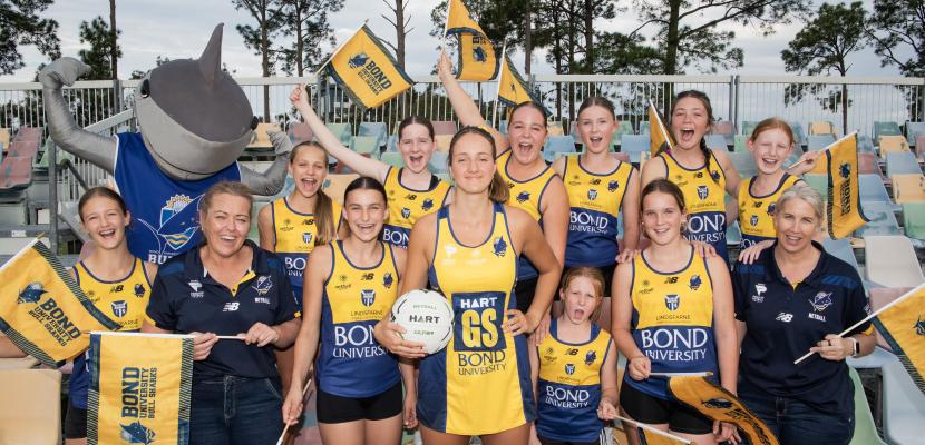 Bull Sharks supporters with Kaylin van Greunen