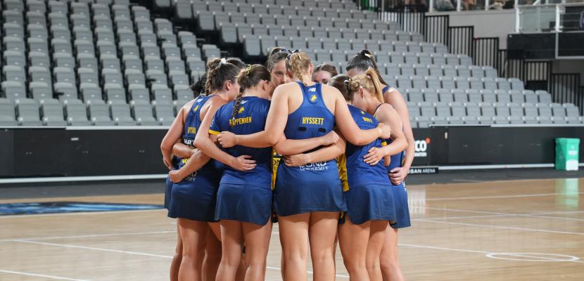 Sapphire squad huddle